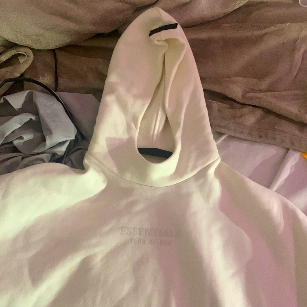 Fear of his essentials cropped hoodie